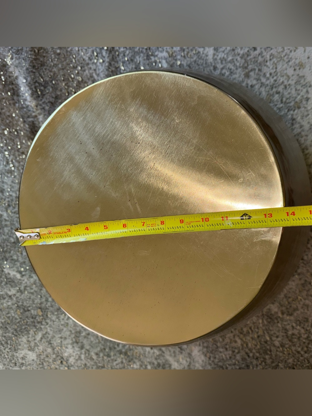 Metallic Round Accent Stool / Table - Gold Tone 14 ‘W from top x18 Tall - Picture 7 of 16